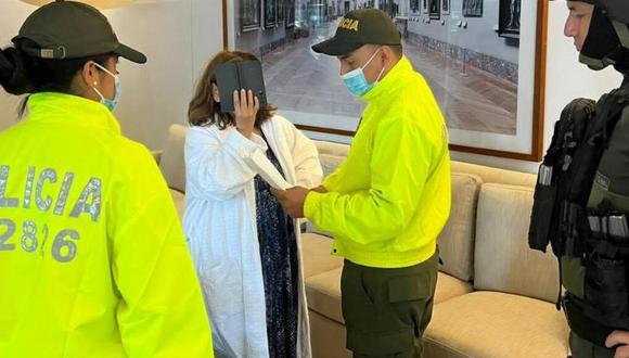 La Fiscalía y Carabineros de la Policía de Colombia capturaron a Nancy Teresa González en Cali. (FOTO: Policía Nacional).