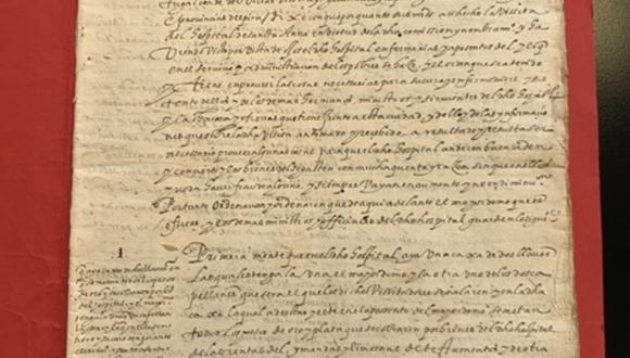 Esta devolución del documento virreinal viene luego de que se recuperara otros documentos más antiguos: los que fueron suscritos por Simón Bolivar en 1824. ((Foto: GOB)