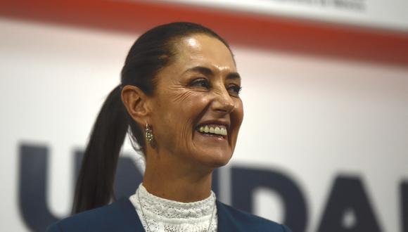 La ex jefa de gobierno de la Ciudad de México y candidata presidencial por el partido Morena, Claudia Sheinbaum. (Foto de Claudio CRUZ/AFP)