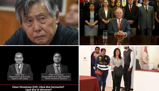 Foto 1 | Cuatro causas de las crisis: Indulto a Alberto Fujimori, renuncia de Pedro Pablo Kuczynski, difusión de los CNM Audios y la detención de Keiko Fujimori.