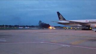 Singapore Airlines: Avión se incendia luego de aterrizaje de emergencia