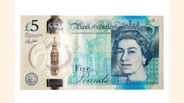 Inglaterra: 5 libras esterlinas.