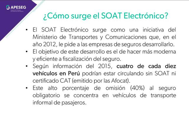 Foto 8 | Lo que se busca con el SOAT Electrónico es hacer más moderna la fiscalización del seguro obligatorio.