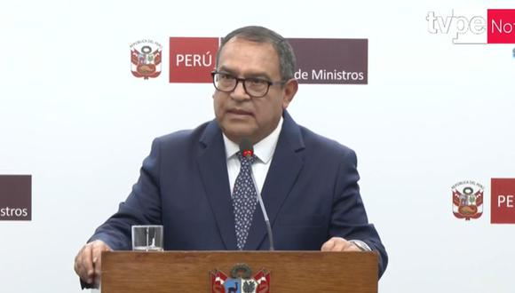 Alberto Otárola, presidente del Consejo de Ministros, se encuentra con un pie afuera del Ejecutivo | Captura de video / TV Perú