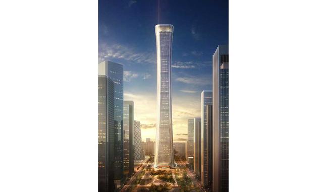 China Zun Tower: Proyecto a realizarse para el 2018 en Beijing (China). Este tendría  una altura de 528 metros y 108 pisos. (foto: skyscrapercenter.com)