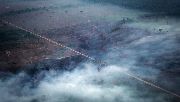 Incendio en Amazonía.