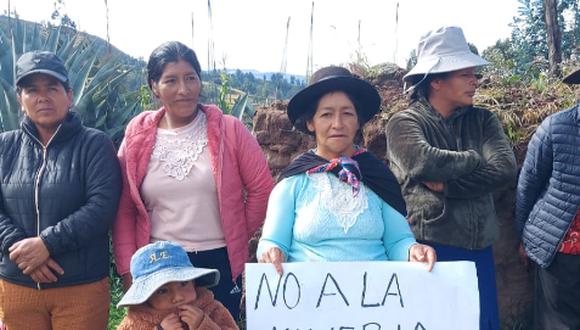 Protestas en ayacucho contra la minería en la región. Foto: @ocoronelc / X