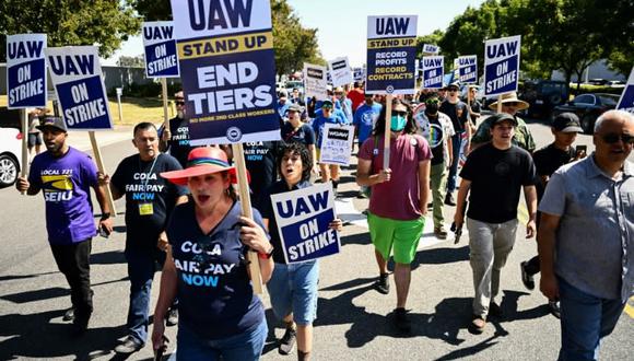 El 11 de octubre, la UAW inició una nueva fase de la huelga al lanzar paros sorpresa contra la planta de camiones de Ford,. (Foto: AFP)