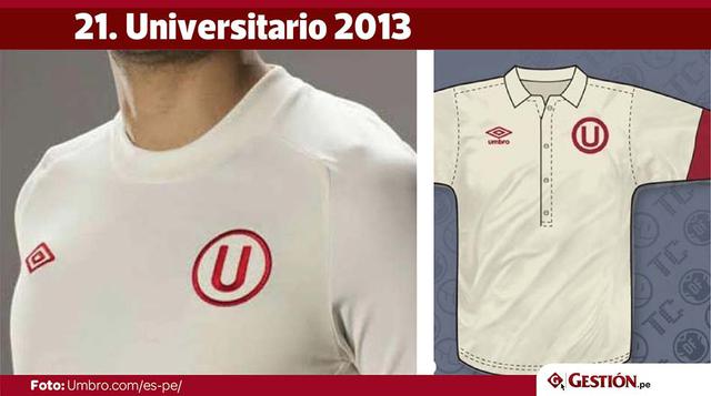 En el año 2013 la 'U' salió campeón del torneo peruano. Y por si fuera poco, la corona también se la llevó su camiseta, en el puesto 21 de la lista.