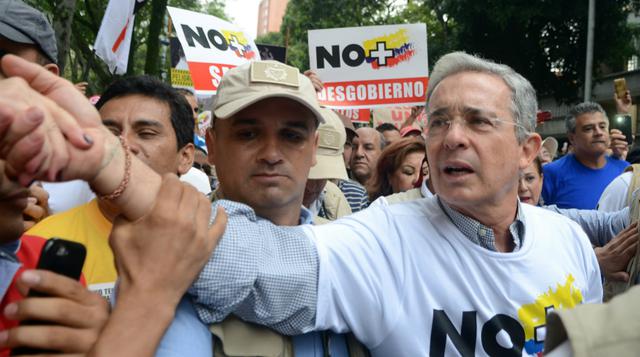 El partido Centro Democrático fue el principal actor político detrás del NO en Colombia. Esta simpatía con, al menos, el 18% de la población colombiana lo colocan como un candidato serio a las elecciones de 2018. (Foto: AP).