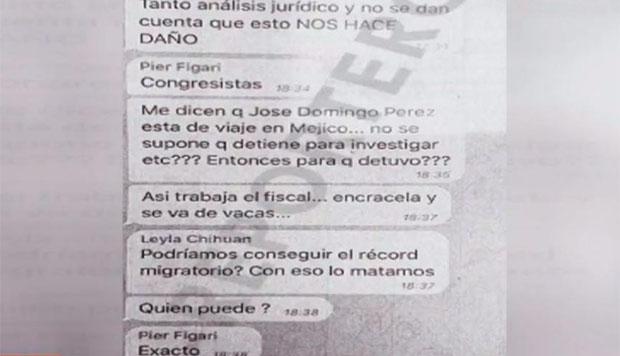 En el mencionado chat 'La Botica' participan congresistas de Fuerza Popular, además de Pier Figari, asesor principal de Keiko Fujimori. (Foto: TV Perú)