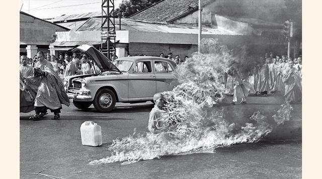 El monje ardiendo. Vietnam, 1963. Foto: Malcolm Browne.