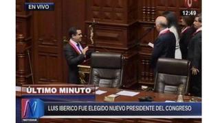 Luis Iberico es elegido nuevo presidente del Congreso