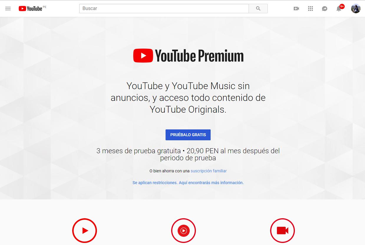 YouTube Premium, es un servicio por suscripción que ofrece a sus usuarios contenidos de calidad sin anuncios y acceso a todo el catálogo de YouTube Originals. (Foto: YouTube)