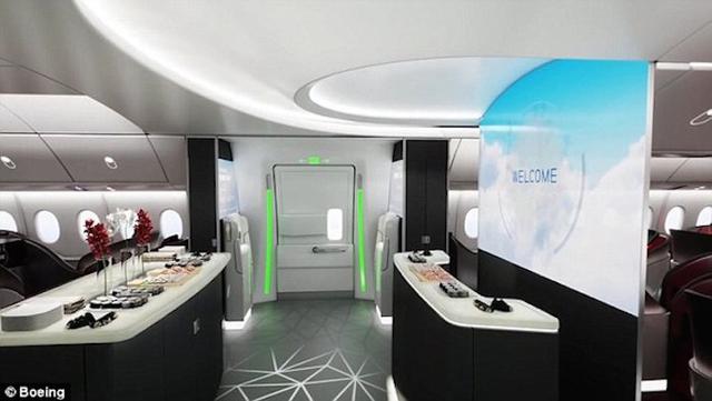 FOTO 1 | Con la visión de hacer el viaje en avión más entretenido, Boeing ha cambiado el estilo interior y la estética de sus próximos aviones.