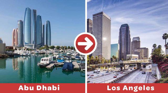 Abu Dhabi-Los Ángeles. Recorrer los 13,502 km que separan estos lugares toma 16h 30m en Etihad Airways.