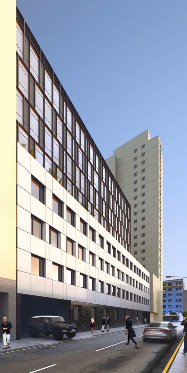 Tercera torre del ex Hotel Crillón que construye Arte Express estará lista en mayo del 2020. (Vista posterior, por el Jr. Ocoña)