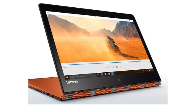 Yoga Pro 900 de la china Lenovo. La pieza central de la laptop Yoga Pro 900 es su bisagra especial que parece una joya metálica o una lujosa correa de reloj. También permite girar la pantalla en un ángulo completo de 360 grados.