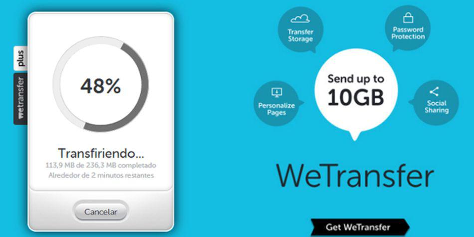 WeTransfer es una aplicación que cuenta con una nube especialmente para transferir archivos de manera fácil, rápida y efectiva a través de un correo electrónico. (Foto:WeTransfer)