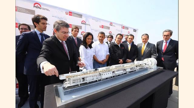 El presidente Ollanta Humala dio inició hoy a los trabajos de la Línea 2 del Metro de Lima, que unirá el Callao con Ate, así como el ramal entre las avenidas Colonial y Gambetta. (Foto: Sepres)