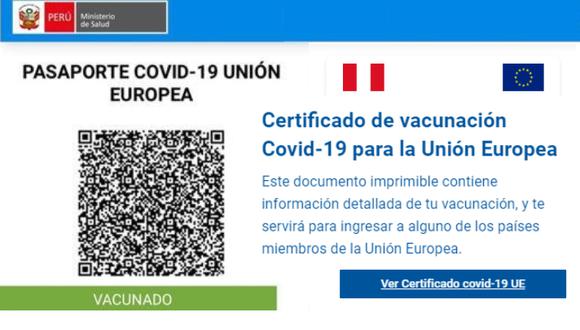 Así puedes sacar tu certificado de vacunación COVID-19 para la Unión Europea. Foto: composición