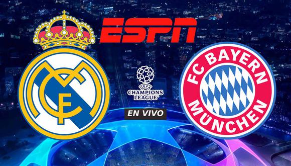 ESPN transmite todos los partidos de la UEFA Champions League como es el caso del Real Madrid vs. Bayern Múnich. (Foto: Composición)