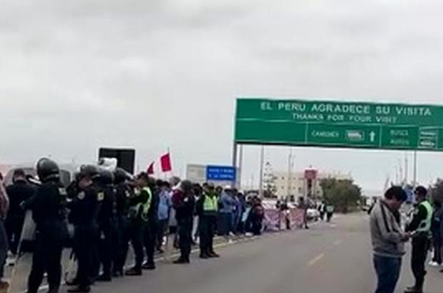 Protesta en la frontera