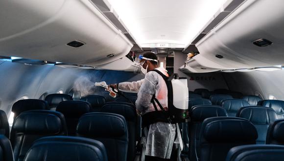 La industria aérea se adapta también en medio de la pandemia del coronavirus. (Fotos: Michael A. McCoy / Getty Images/ AFP)
