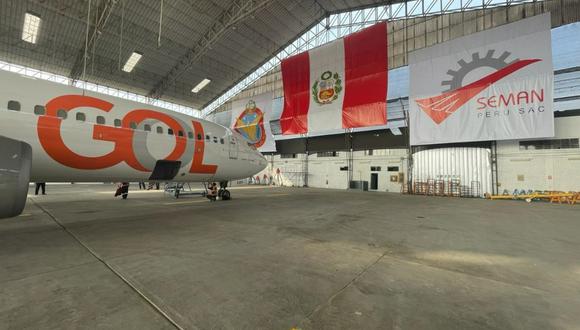 Seman perú  hará  también la reparación de  los 13  Boeing 737 New Generation de la aerolínea brasileña Gol.  Foto: Mindef.