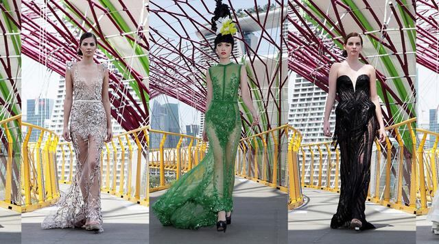 Desfile de primavera en Singapur del diseñador Ziad Nakad.