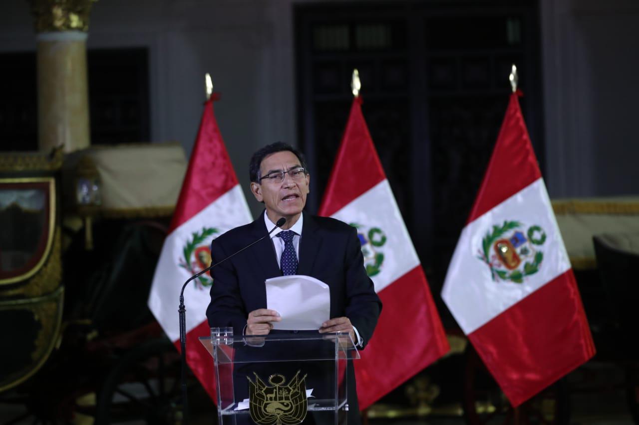 Martín Vizcarra anunció el cierre del Congreso en su mensaje a la Nación. (Giancarlo Ávila/GEC)
