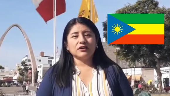 La congresista NIeves Limachi tramitó propuesta de cambio de color y diseño de la bandera peruana ante la PCM tras pedido de ciudadano. (Foto: Composición)