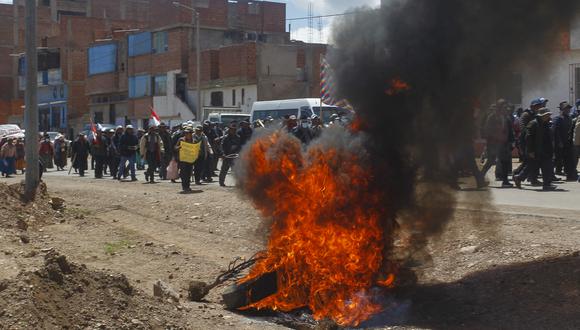 Protestas en Puno. Foto: Juan Carlos CISNEROS / AFP