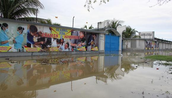 Colegios de Tumbes son afectados por lluvias intensas. (Foto: Senamhi / Facebook)