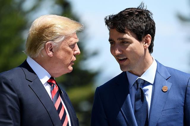 El primer ministro canadiense, Justin Trudeau, calificó de "ilegales" los aranceles impuestos por Donald Trump&nbsp;y señaló que no se dejará "intimidar". (Getty)