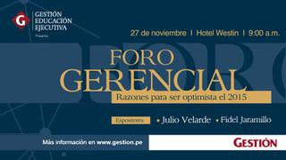 “Hacia dónde irá el Perú” será el tema que presenta Julio Velarde en foro gerencial