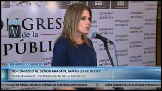 Aráoz evalúa denuncia contra Aragón por involucrarla en los audios de Mamani