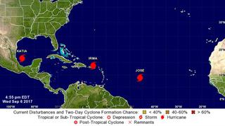 José se convierte en huracán y se dirige al Caribe mientras Katia se forma en Golfo de México