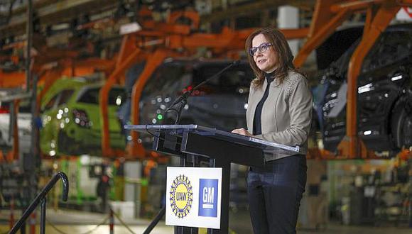 Mary Barra, presidenta de General Motors, anunció que invertirán US$300 millones en la planta&nbsp;Orion Township (Michigan) para fabricar autos&nbsp;eléctricos.&nbsp;(Foto: AFP)