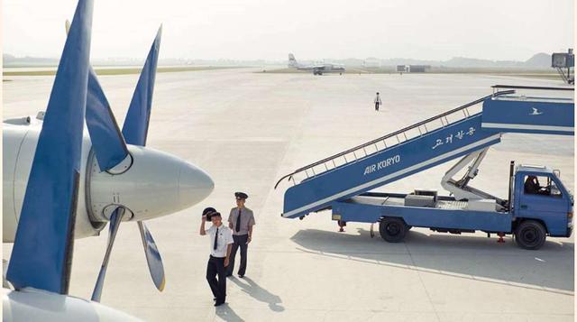 Aeropuerto desierto, la línea tiene su base de operación en el aeropuerto de Pyongyang Sunan que, como se puede ver en la imagen, no tiene una gran actividad.