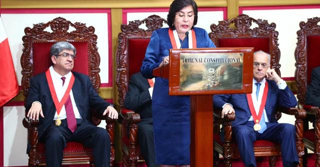 FOTO 1 | El viernes 3 de enero Marianella Ledesma juró como nueva presidenta del Tribunal Constitucional (TC) y se convirtió en la primera mujer en asumir este cargo. Durante su juramentación anunció que entre sus principales objetivos de gestión planteará que el TC aclare el uso de la calificación de “casos emblemáticos”. (Foto: GEC)