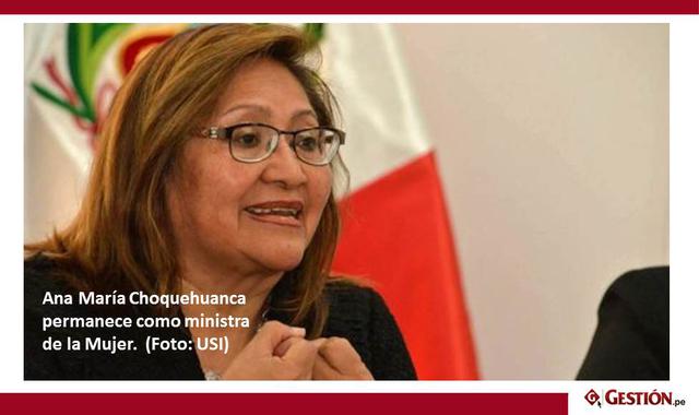 Foto 16 | Ana María Choquehuanca permanece como ministra de la Mujer. (Foto: USI)