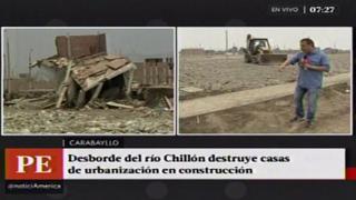 Río Chillón destruye viviendas y terrenos de urbanización en Carabayllo