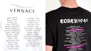 Versace, Givenchy y Coach se disculpan por camiseta que molestó a China