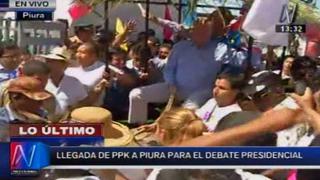 PPK llega a Piura para el debate con Keiko Fujimori y denuncia "guerra sucia"