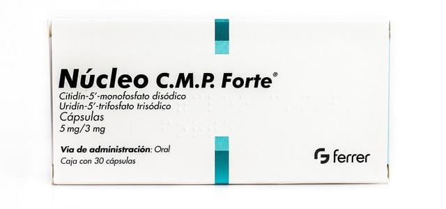 El Nucleo Cmp Forte de 5 mg- 3 mg en caja de 20 cápsulas, usado para tratar afecciones neuronales, también fue afectado. (Foto: Difusión)