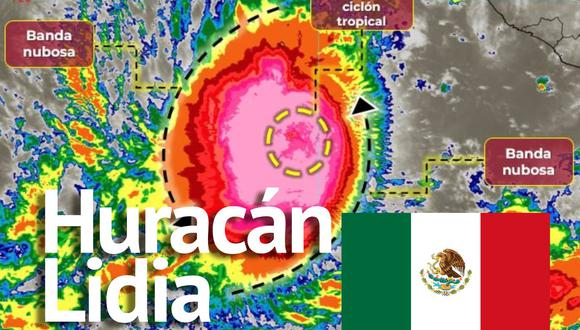 Últimas noticias sobre la trayectoria del huracán Lidia en vivo y en directo hoy, miércoles 11 de octubre, desde su llegada a Jalisco en México, según el reporte del Servicio Meteorológico Nacional. (Foto: SMN)