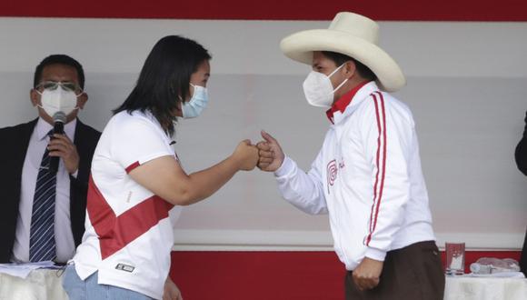 Fujimori y Castillo debatieron en Chota, Cajamarca, a inicios de mayo. (Foto: GEC).