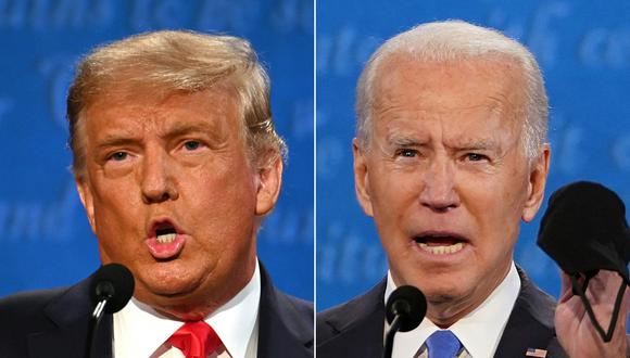 Esta combinación de imágenes muestra a Donald Trump y a Joe Biden. (JIM WATSON y Brendan Smialowski / AFP).