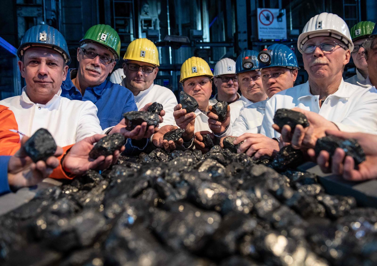 Mineros de la ultima mina de carbón de Alemania. (Foto: AFP).